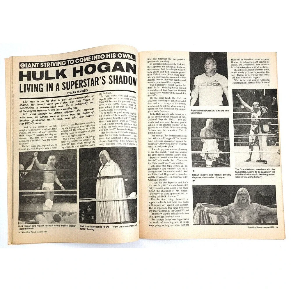 WRESTLING REVUE - AUG 1980 -  HULK HOGAN  DUSTY RHODES‎ / BRUNO SAMMARTINO
